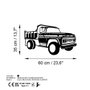 Wallity GMC Truck 1962 Accesorio de pared de metal Negro